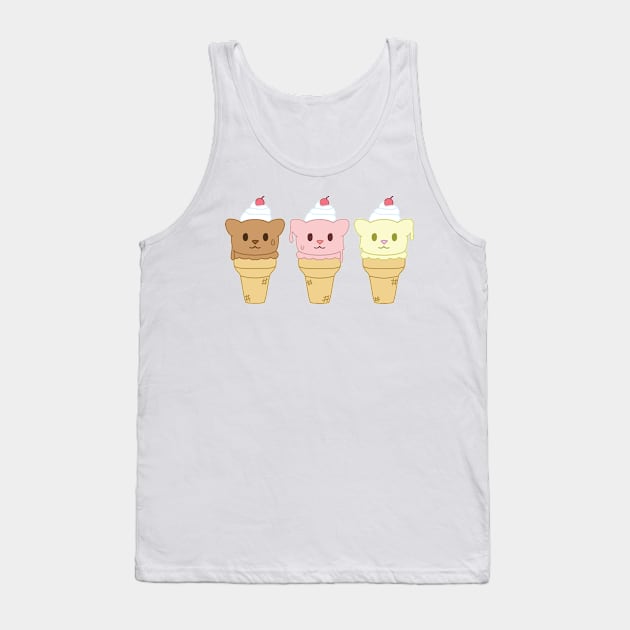 Ice cream cat trio Tank Top by chibifox